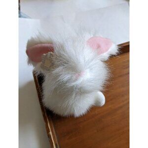 applause Fuzzies bunny Rabbit  Touch of Spring plush toy white pink 7.5  in